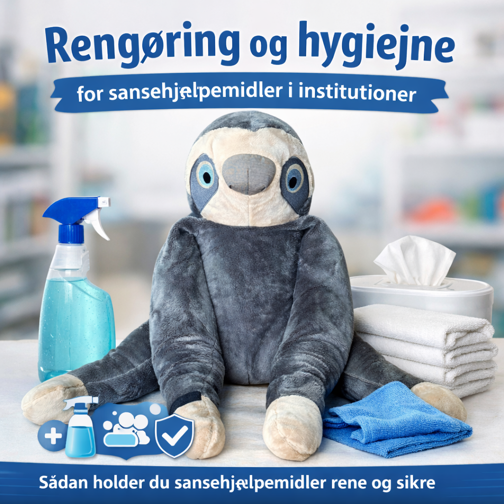 Sloth toy with cleaning essentials